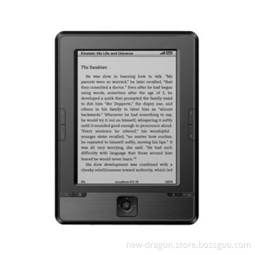 New 6-inch E-ink Reader, 800 * 600, Supports 1 to 16G Memory, 3.7V/1,500mAh